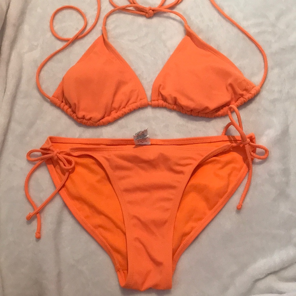 Neon orange bikini